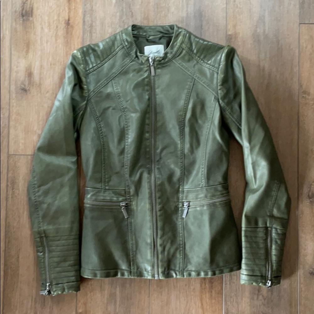 Faux leather jacket- kismet